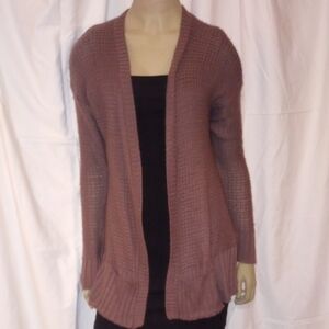 Women's Maurices Brown Open-Front Sweater